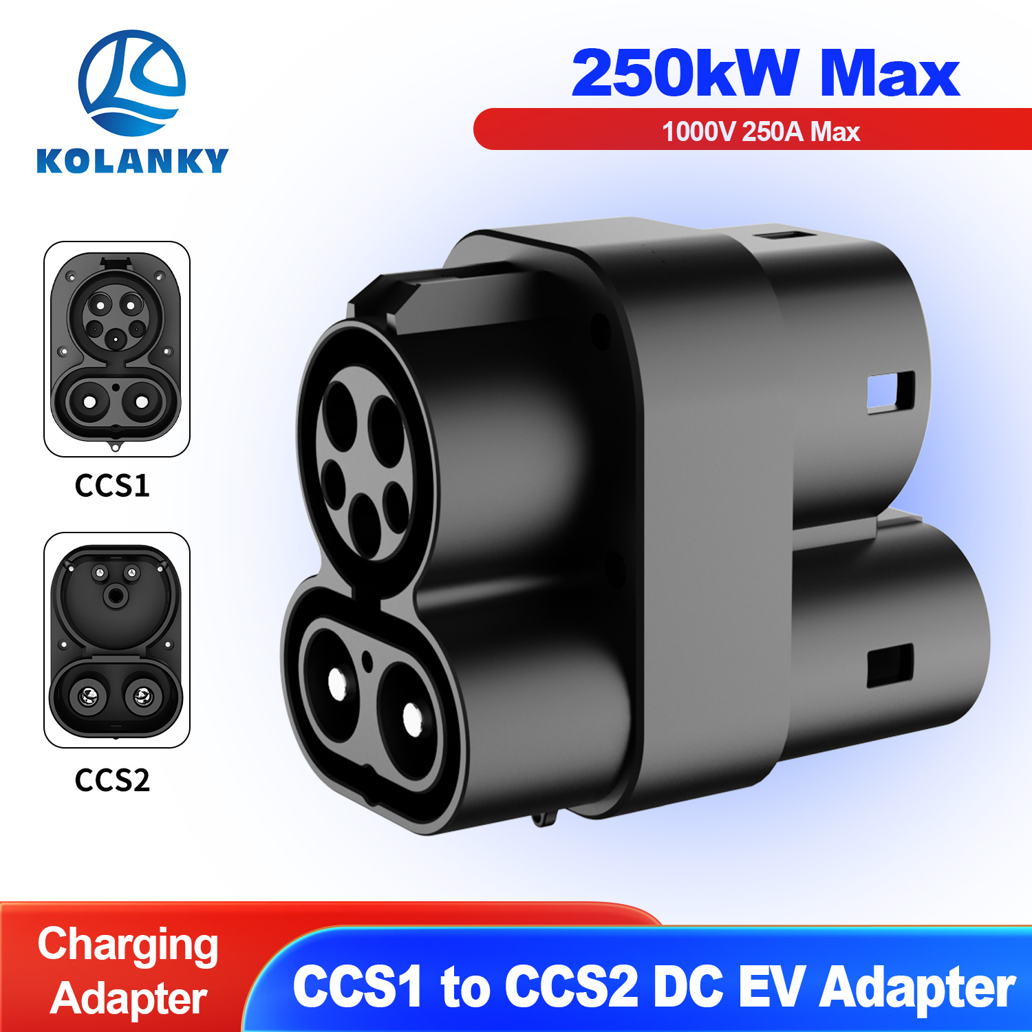 Ccs2 To Ccs1 Fast Charge Adapter 250Kw - 콜랑키 CCS1-CCS2 EV DC 1000V 250A