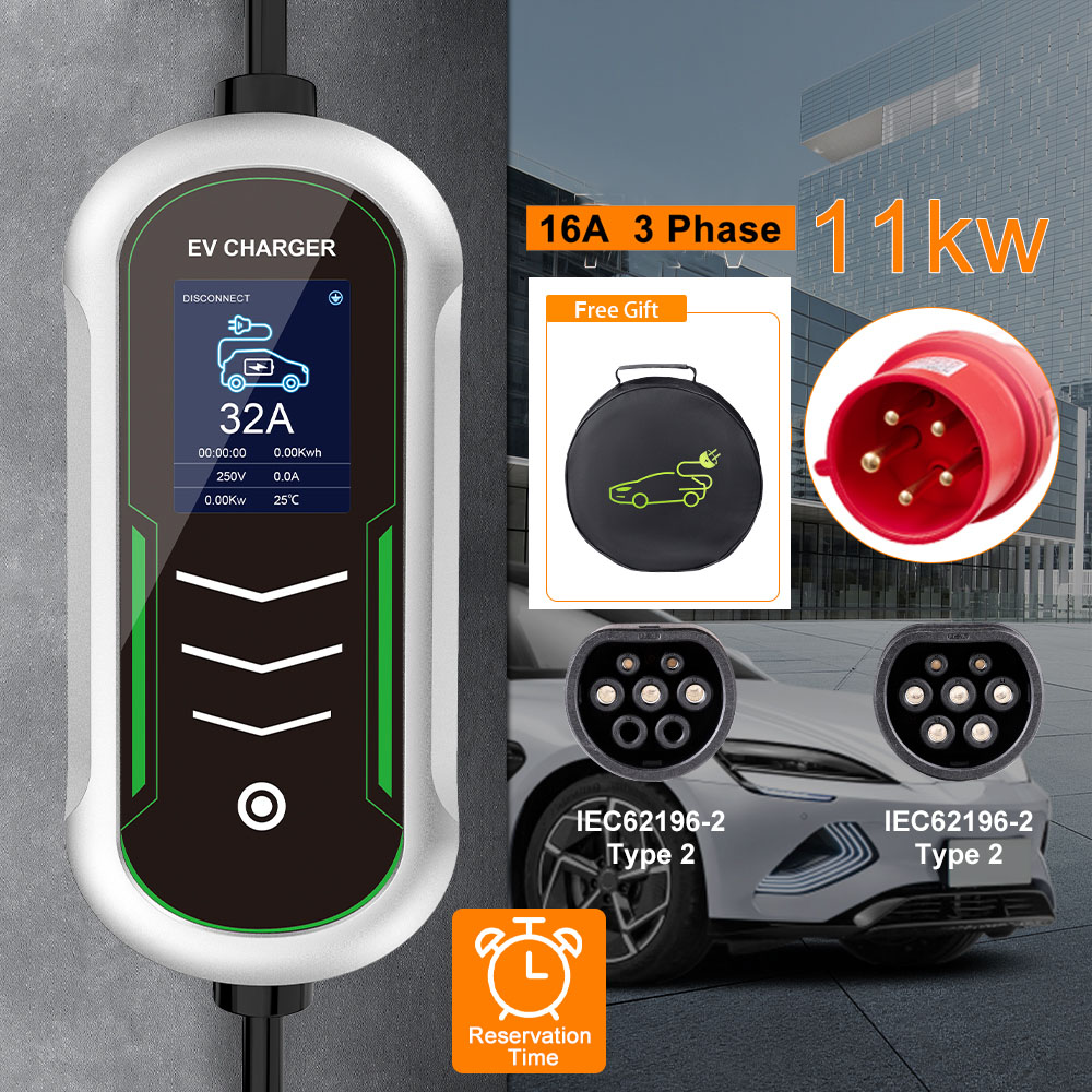 IPENGEN 11KW EV 휴대용 충전기 타입2 IE - Portable Ev Charger 32A Type 2 Cee Plug 리뷰 및 가격